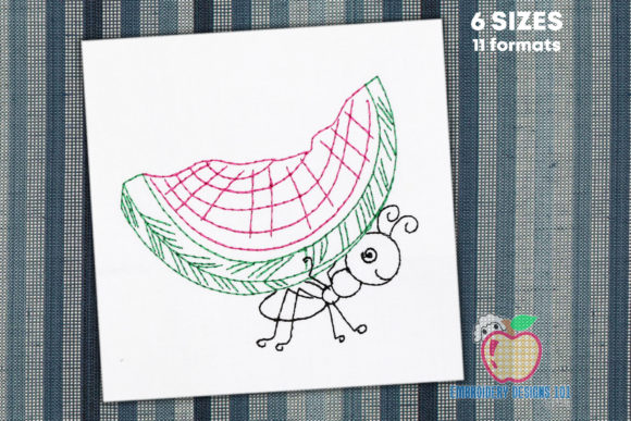 Review: Ant Eating Watermelon Single Stitch for Etsy