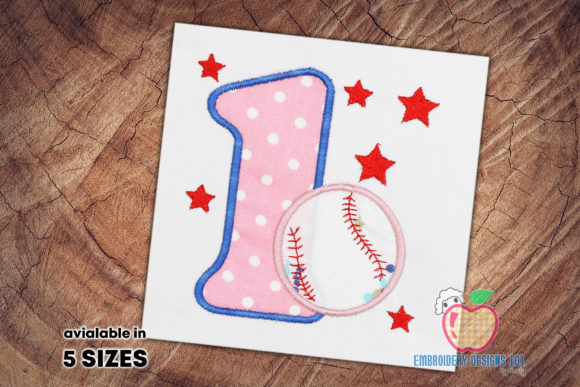 Reviewing Baseball with Number One Applique for Gifts